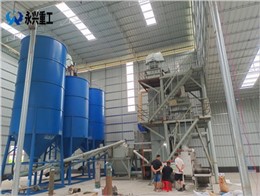 廣東云浮譽(yù)灃建材時(shí)產(chǎn)15噸瓷磚膠砂漿生產(chǎn)線